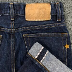 Brave Star Selvedge Jeans Mens 29x34 Blue Slim Straight Selvedge Denim USA Cone